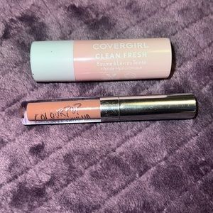 Colour pop and cover girl lipstick and tinted lip balm